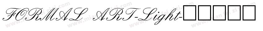 FORMAL ART-Light字体转换